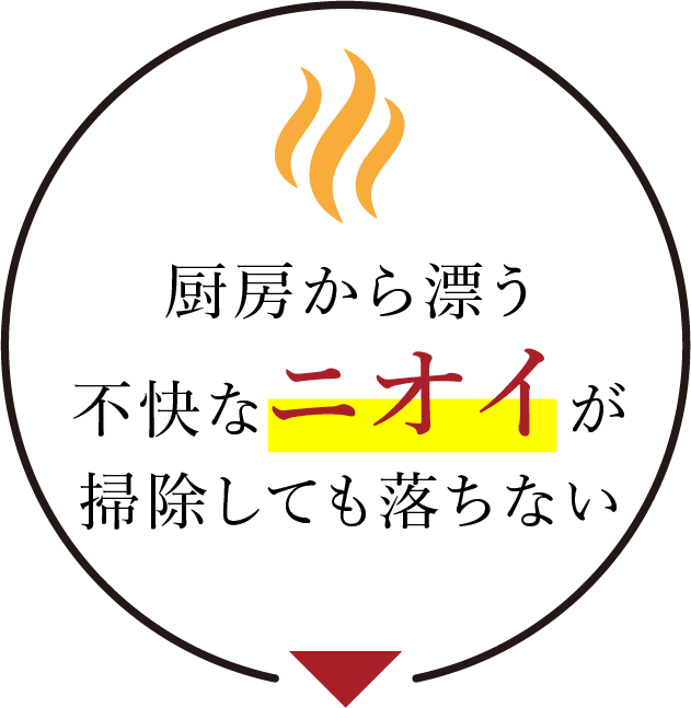 厨房から漂う不快なニオイが掃除しても落ちない